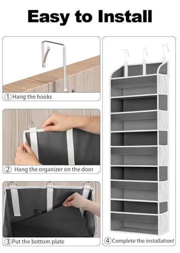 Over the Door Organizer Storage (1 Pack / A Dark Gray)