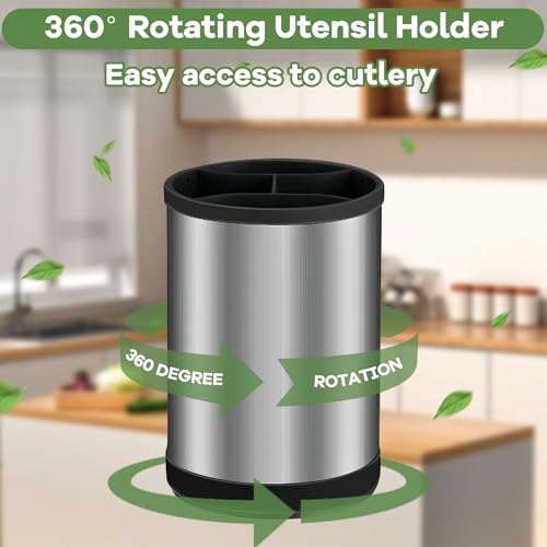 Kitchen Utensil Holder for Countertop (khaki)