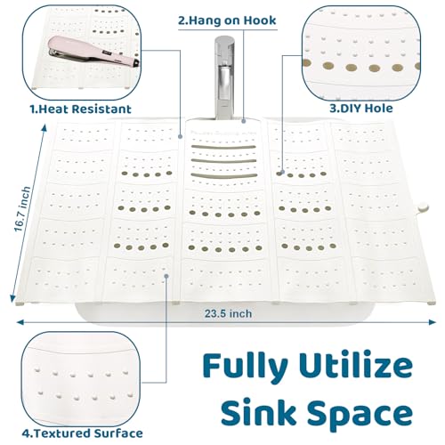 Foldable Silicone Bathroom Sink Cover & Makeup Mat