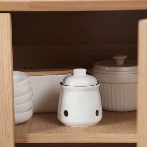 Ceramic Mini Garlic Keeper with Lid (12 Ounce)
