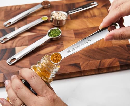 Premium 18 10 Measuring Set (Silver / Measuring Cups & Spoons)