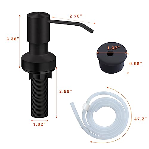 Sink Soap Dispenser for Kitchen Sink (Black)