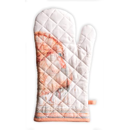 Maison d'Hermine Oven Gloves 100% Cotton Oven Mitt (099 - Giving Thanks / 7.5" x 13" (Oven Mitt))