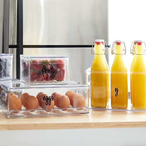 158 Food Container Labels (Black, Clear / Varies)