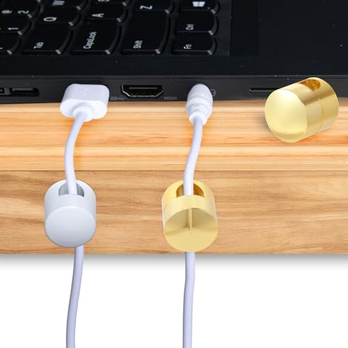 3 Sets Charger Holders for Cords (3 Sets / Gold, White, Silver)