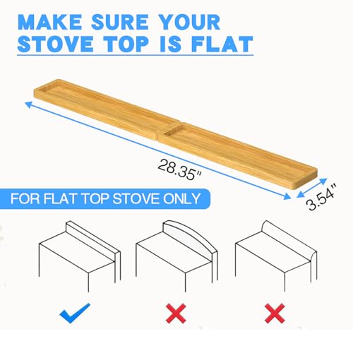 Magnetic Stove Top Shelf for 30" Stoves (Bamboo)