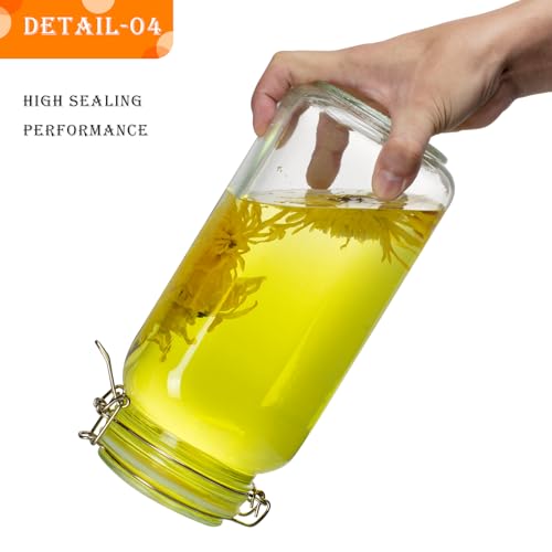 Large Glass Storage Containers with Airtight Lids 78oz 3 Pack (Clear 78oz Square - 3 sets)