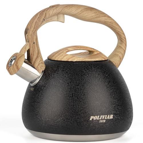 POLIVIAR Tea Kettle (2.7 Quarts / Crackle-Black)