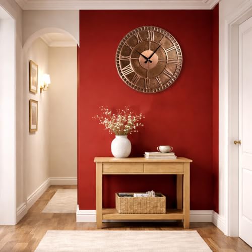 Handmade Copper Wall Clock Artisan Touch in Every Piece (Antique Copper / 24)