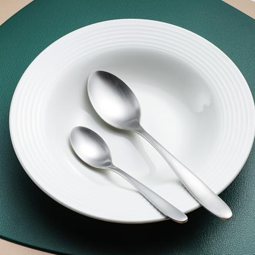Silverware Set with Steak Knives (Matte silver with Steak Knives)