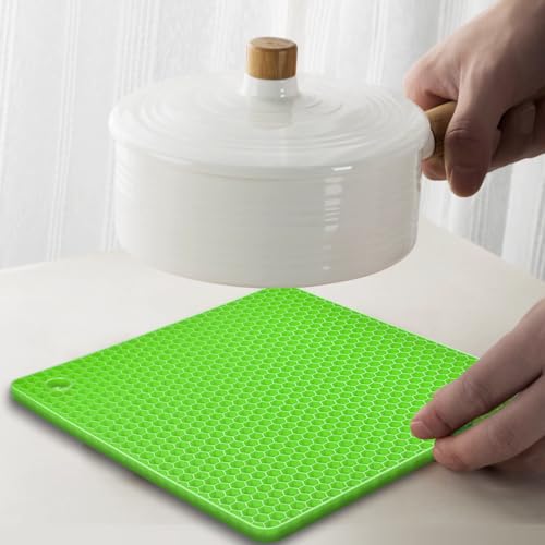 Silicone Square Trivets Mat (Green)
