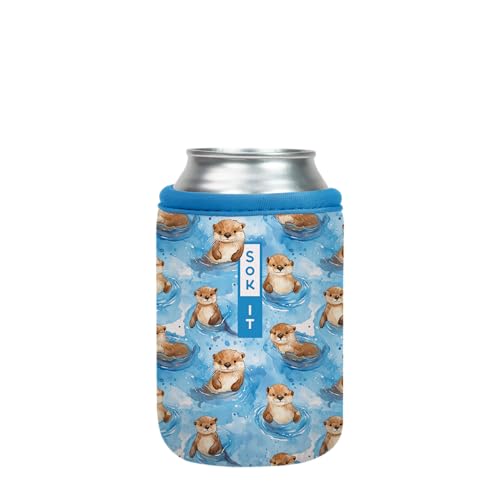 CanSok Sleeve for Beer & Soda Insulated Neoprene Cover (Otterly Adorable / 12oz Can Sleeve)