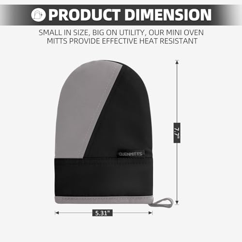 Mini Oven Mitts (Black)
