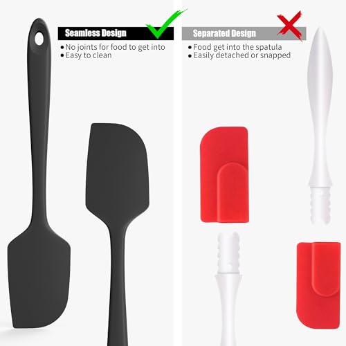 600°F Heat Resistant Silicone Spatula Scrapers (4 Count)