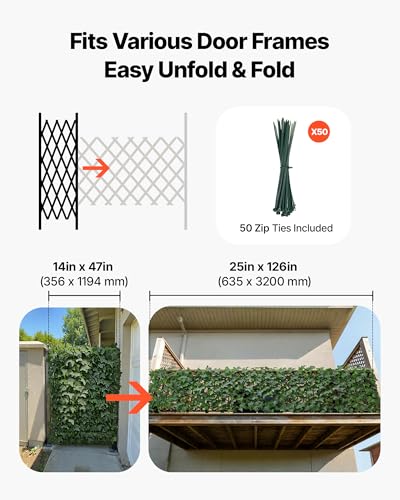 Expandable Fence Privacy Screen (Mixed Light Green and Dark Green / 25 x 126 inch)