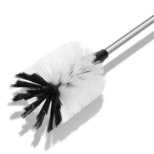 Bottle Cleaning Brush with 2 Replaceable Heads (White / 13 Inch ( Pack of 1))