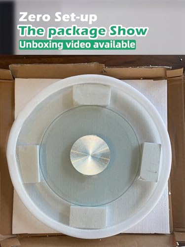 26.7 inch Lazy Susan for Table Top Tempered Glass Rotating Serving Tray for Dining Table (26.7in (68cm))