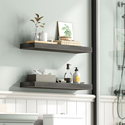 Floating Shelves for Wall (Charcoal Gray / 23.6 Inches)