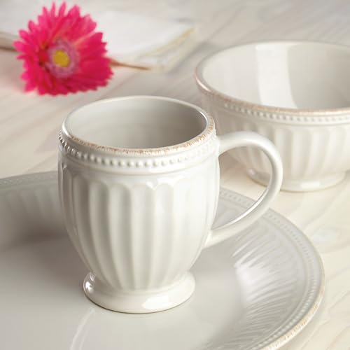 White French Perle Groove 4Pc Place Setting (4-Piece Place Setting)
