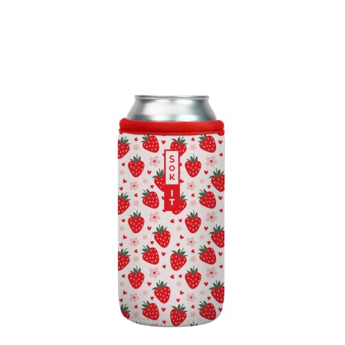 CanSok Sleeve for Beer & Soda Insulated Neoprene Cover (Berry Sweet / 16oz Can Sleeve)
