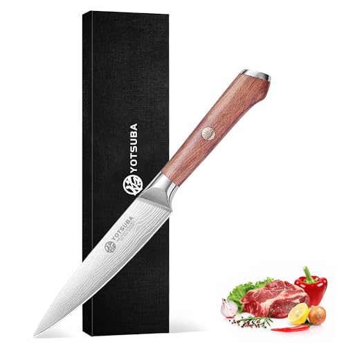 5 Inch Japanese Utility Knife with Full Tang Rosewood Handle (5 inch utility knife)