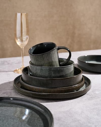 Star Dinnerware Sets with Mugs (Deep Forest)