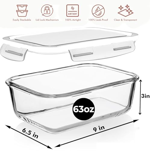4 PC 1860ml 63 Oz (White)
