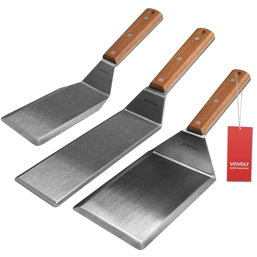Stainless Steel Spatula Set (3" x 8", 5" x 6", 3" x 5")