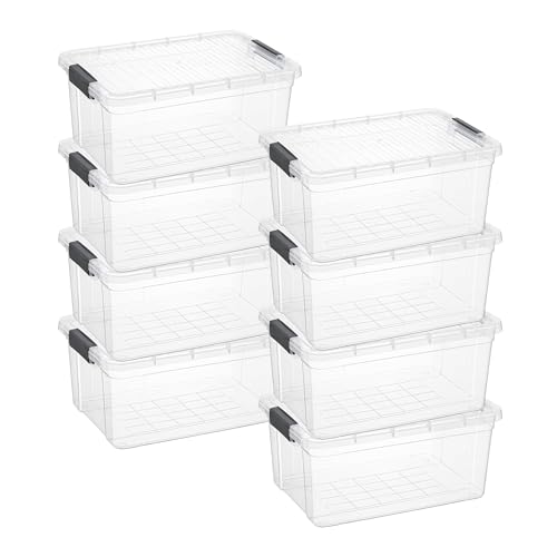 21 Quart Clear Plastic Storage Boxes with Lids (21 Qt)