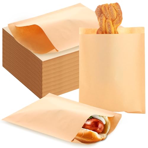 600 Pack Wax Paper Sandwich Bags 10x8 inch (Kraft-600PCS / 10x8 inch)