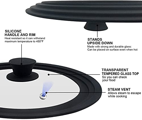 Universal Lids for Pots (2pcs 6.5" to 11")