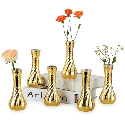 Gold Glass Bud Vase (Style 1)