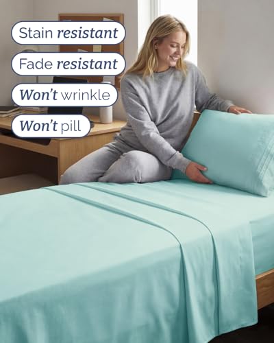 Twin XL 3 Piece Sheet Set (22 - Spa Blue / Twin XL)