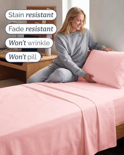 Twin XL 3 Piece Sheet Set (31 - Baby Pink / Twin XL)