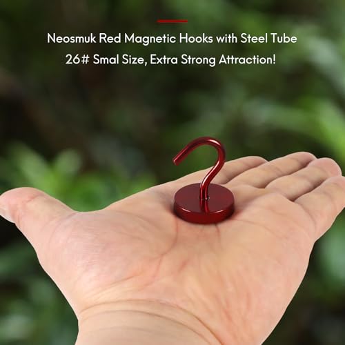 Magnetic Hooks Large Opening (Red / 80lb Magnetic Hooks)