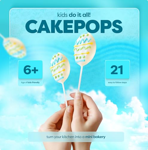 Egg Shape Vanilla Cake Pops Kids Baking DIY Activity Kit (Vanilla Cake Pops)