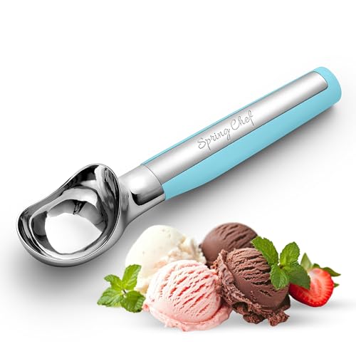 Heavy Duty Metal Ice Cream Scoop w (Blue (Aqua Sky))