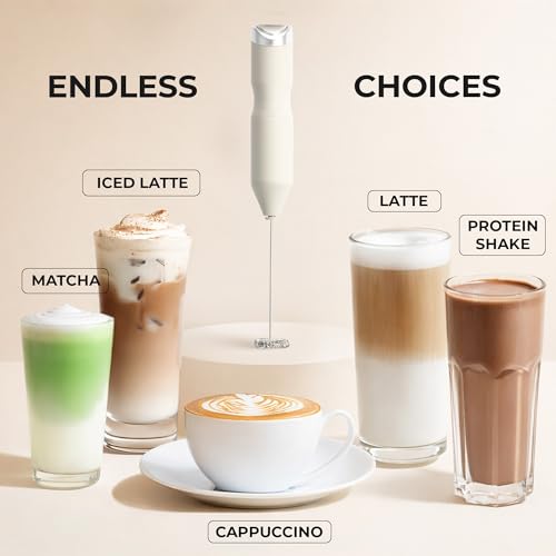 Powerful Frother Wand AA Batteries Included (Gray / Majestic Frother)