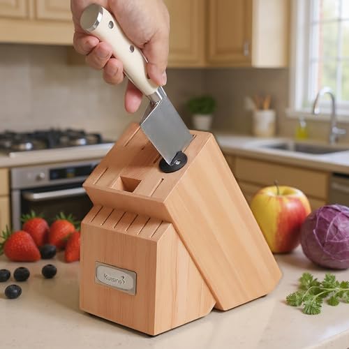 Upgraded Knife Set High Carbon Stainless Steel Sharper Blade Ergonomic Handle (15 Count)