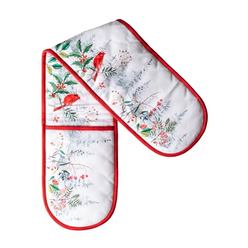 Double Oven Mitts 100% Cotton Double Oven Glove (110 - Morzine / 7" x 35" (Double Oven Mitt))
