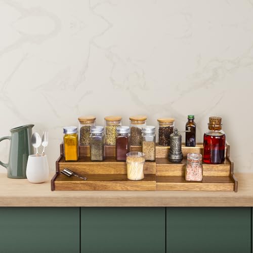 Acacia Wood 3 Tiered Spice Rack