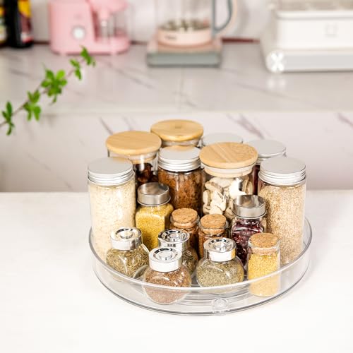 2 Pack Lazy Susan 9.25" Turntable Rotating Spin Organizer Storage (9.25 inch 2Pack)