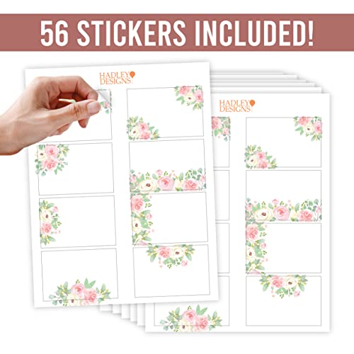 Self Adhesive Name Tags Sticker (Floral Pink Blush)