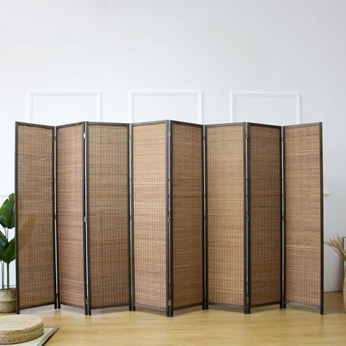 8 Panel Bamboo Room Divider (Brown / 8 Panel)