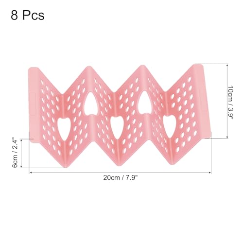8 Pcs Taco Holder Stand Plastic Plates Hold Up to 3 Tacos (Pink)
