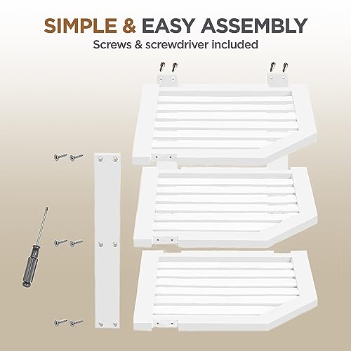 White Plate Organizer for Cabinet