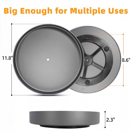 Metal Lazy Susan Organizer (12'' Gunmetal-1 Tier)