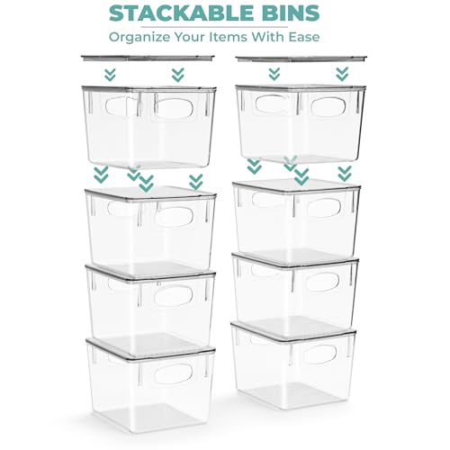 Clear Toy Storage Bins with Lids (8 Count)