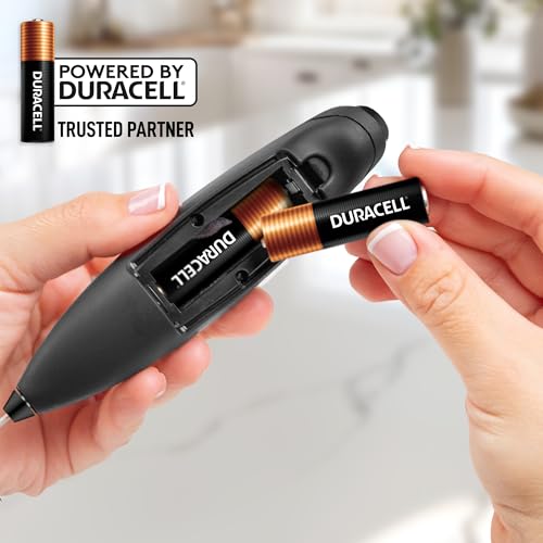 Powerful Milk Frother Wand With Duracell Batteries (Ultimate Black / Double Whisk + Batteries)
