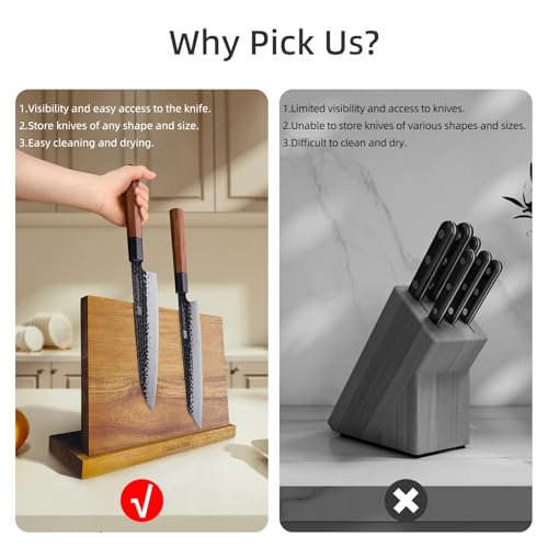 Magnetic Knife Block (Brown)